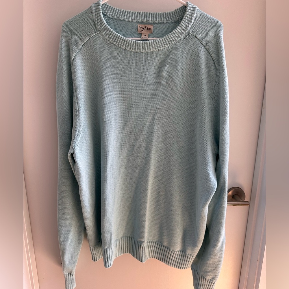 Jcrew light blue knit sweater size XL